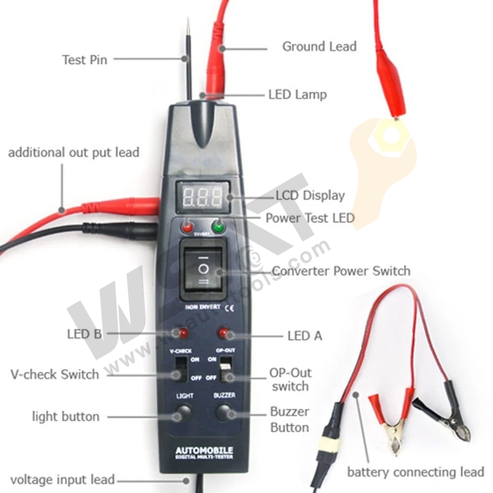 Automotive Multitester Car Battery Voltage Tester Relays Checker
