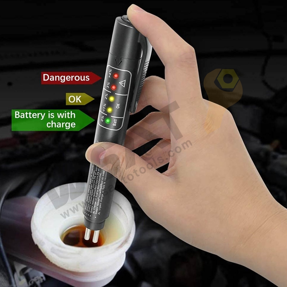 Automotive Brake Fluid Tester with 5 LED Indicators