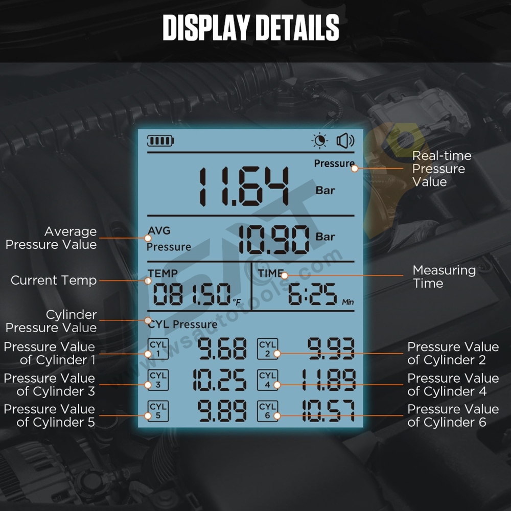 Automotive Digital Cylinder Pressure Gauge