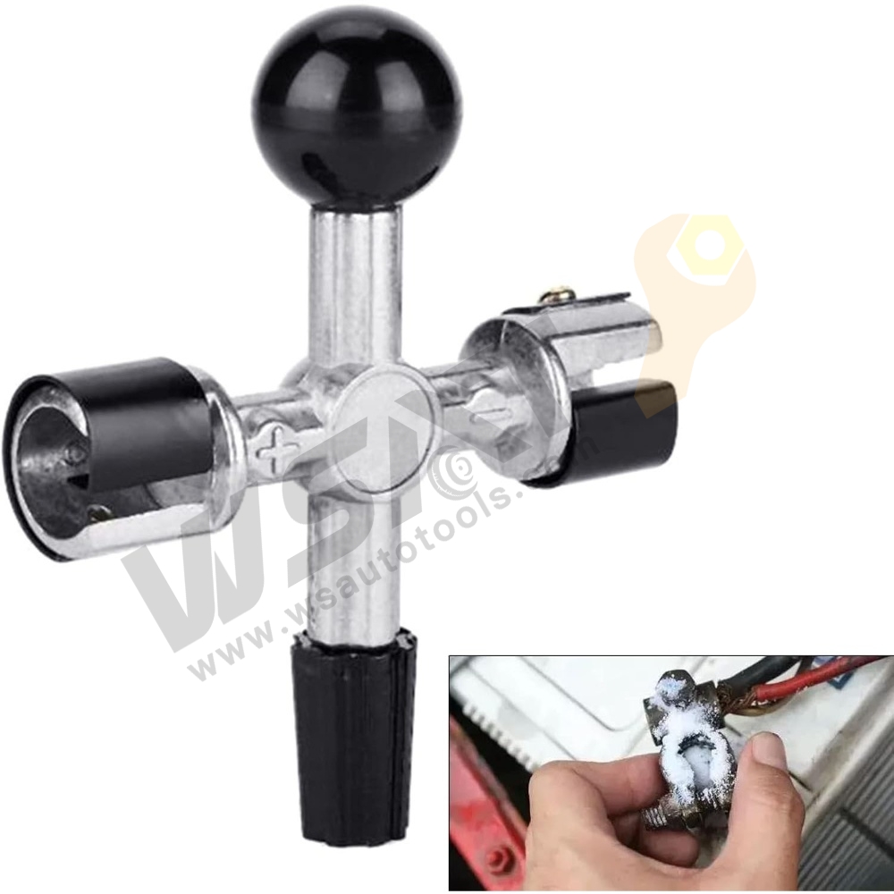 Automotive 4-Way Battery Post and Terminal Cleaner