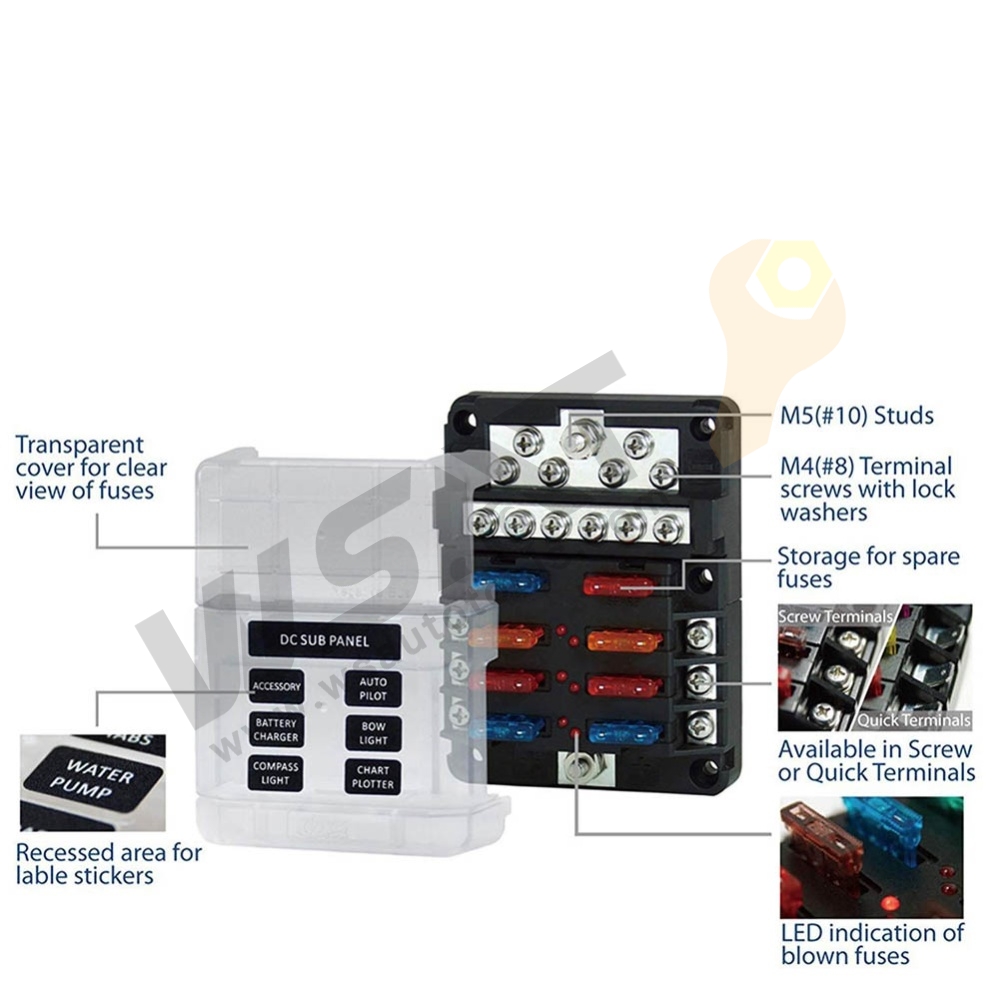 Fuse Block with Negative Bus Bar
