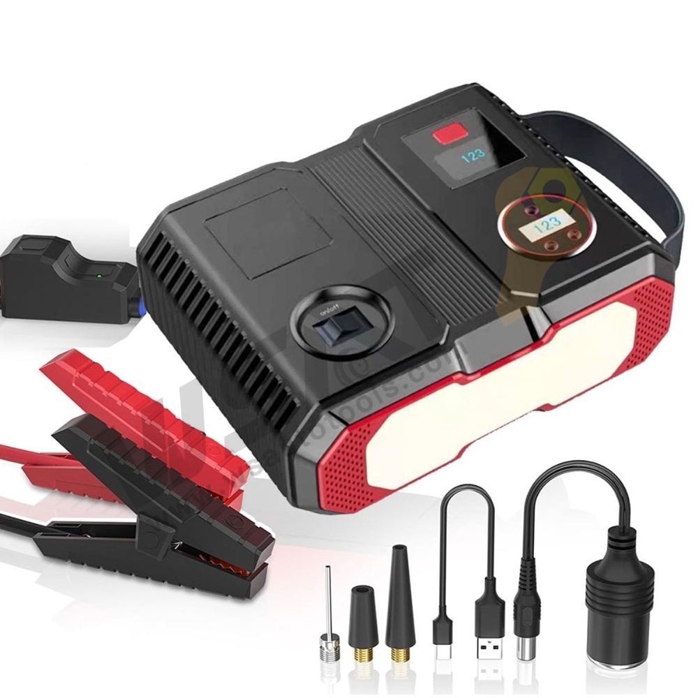12V 2000A Jump Starter with Air Compressor (24000mAh)