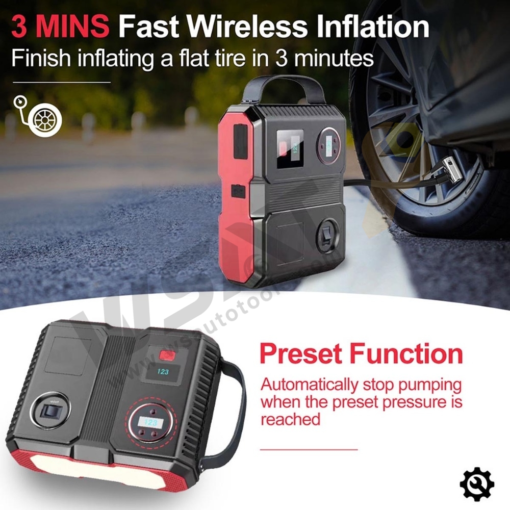 12V 2000A Jump Starter with Air Compressor (24000mAh)