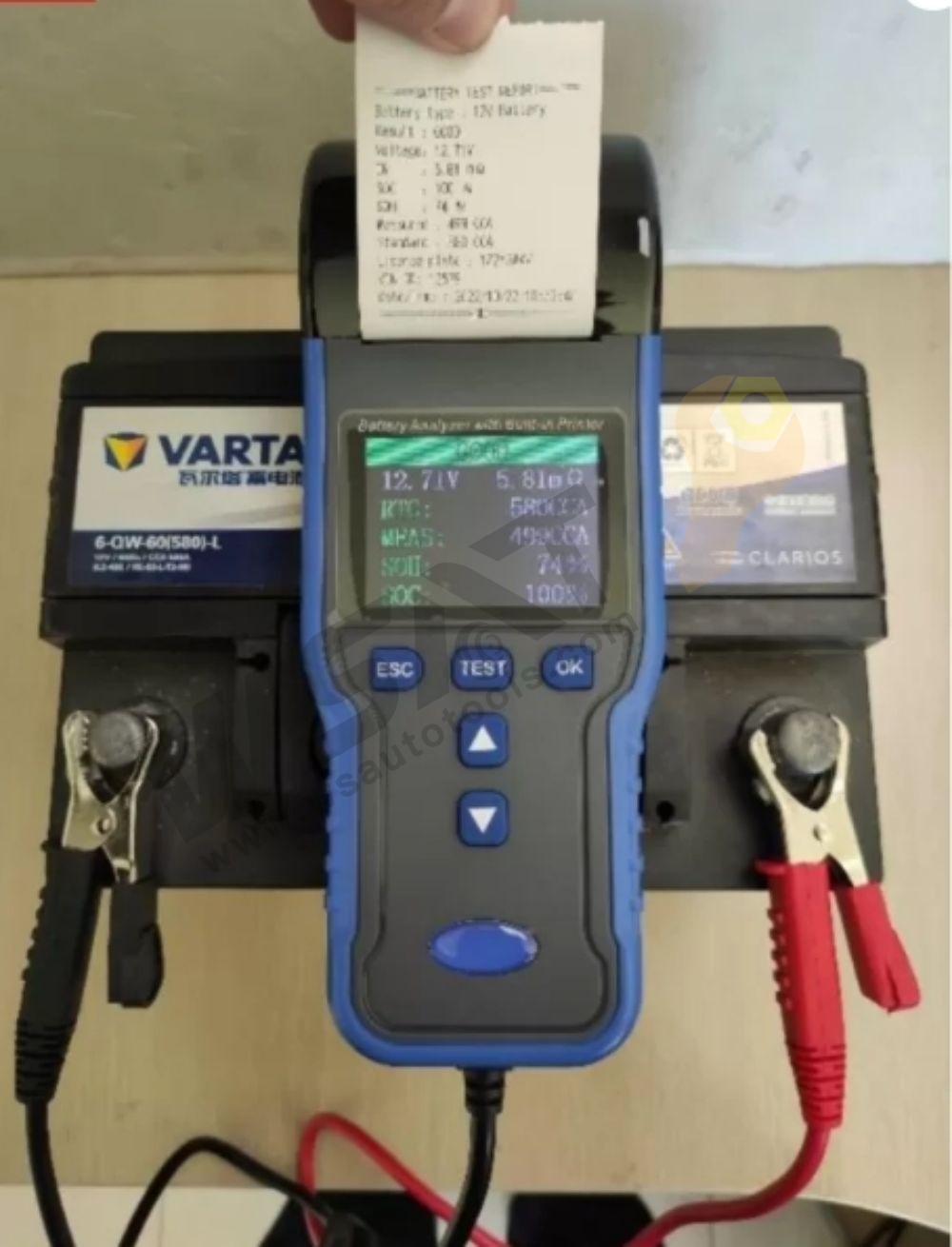 12V/24V Automotive Battery Tester with Built-in Printer