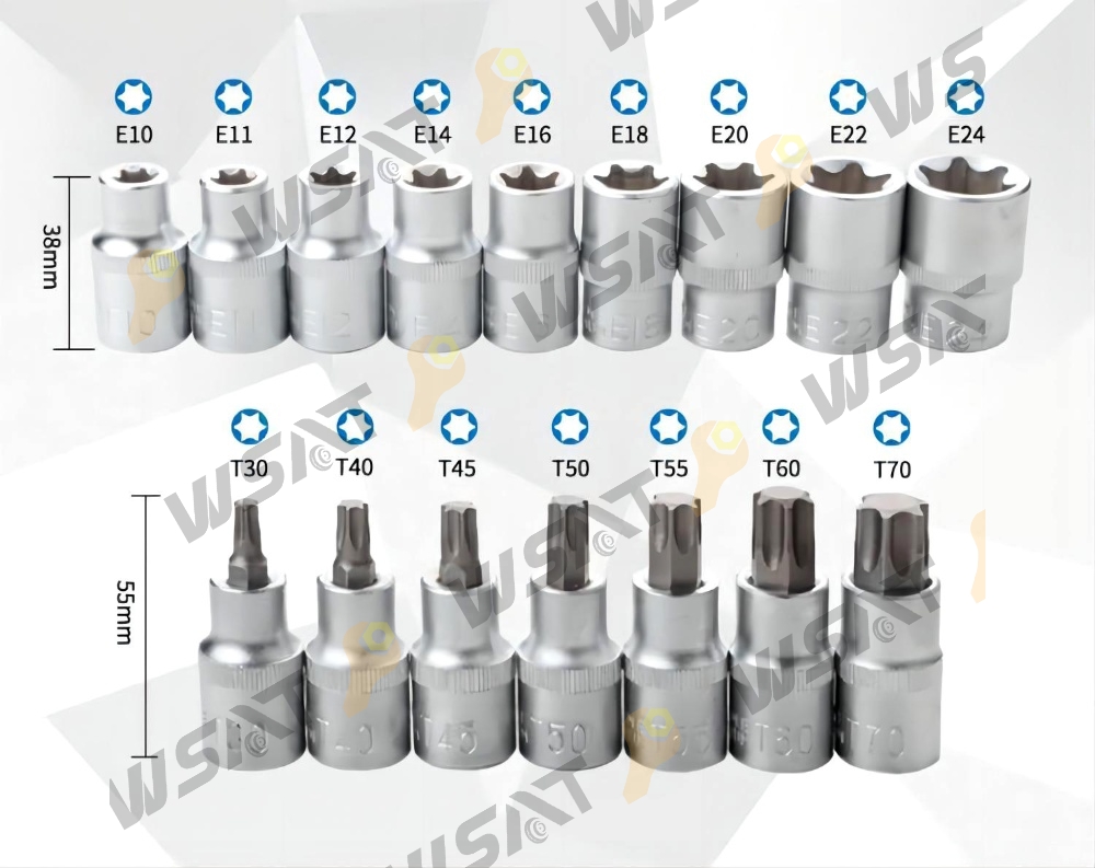 16pcs Torx Bit Set 1/2"Dr