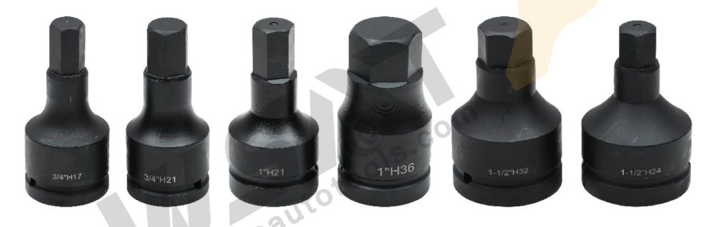 3/4" & 1" & 1-1/2" Hex Impact Socket Bit